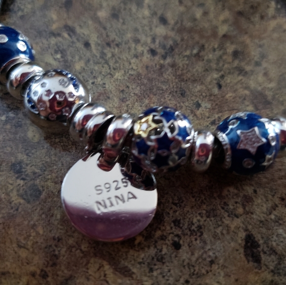 Nina Sterling Silver Charm Bracelet Compatible with pandora - Picture 2 of 4